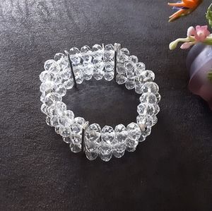 Cookie Lee Crystal Bracelet 3 Strand Stretch
